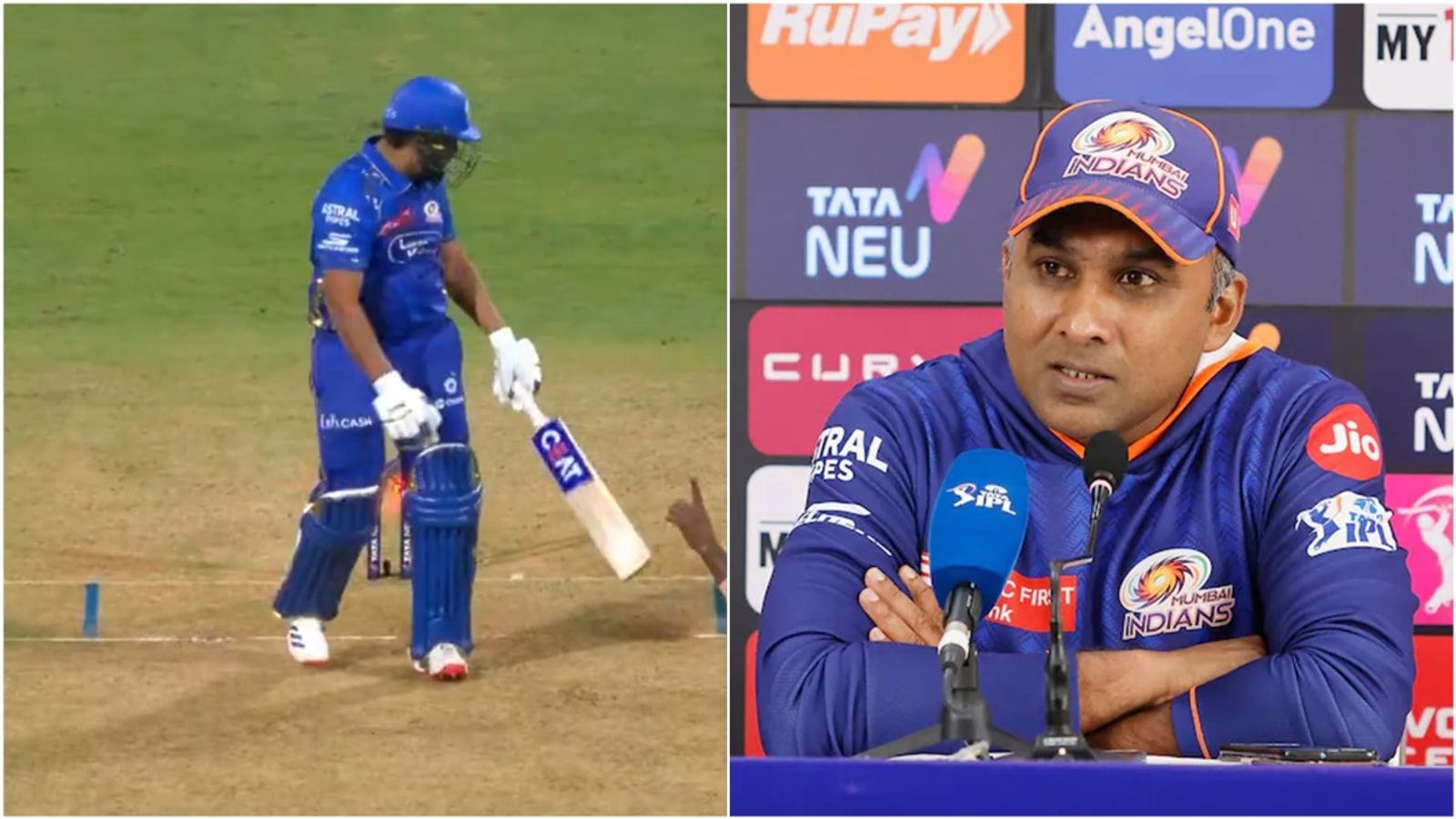 Mumbai Indians head coach Jayawardene defends Rohit Sharma again, reveals real concern after loss to RCB Rohit Sharma gets bowled by Yash Dayal; MI head coach Mahela Jaywardene speaks at a post-match press conference.