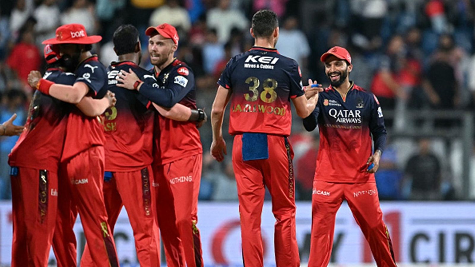 RCB's 'Player of the match' against MI fined; becomes 4th player in IPL 2025 to be fined for this reason Royal Challengers Bengaluru's captain Rajat Patidar (R) celebrates with teammates after his team's win in the Indian Premier League (IPL) match against Mumbai Indians at the Wankhede Stadium in Mumbai on April 7, 2025.