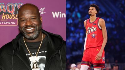 'I will make both of them f***ing quit': Shaquille O' Neal slams NBA future stars Wembanyama and Holmgreen destroying their Hype Shaquille O’Neal with Victor Wembanyama in the frame
