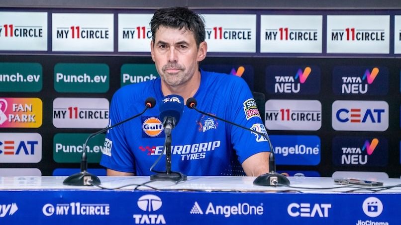 CSK head coach Stephen Fleming in frame