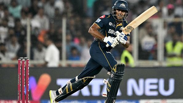 Gujarat Titans' Sai Sudharsan in this frame