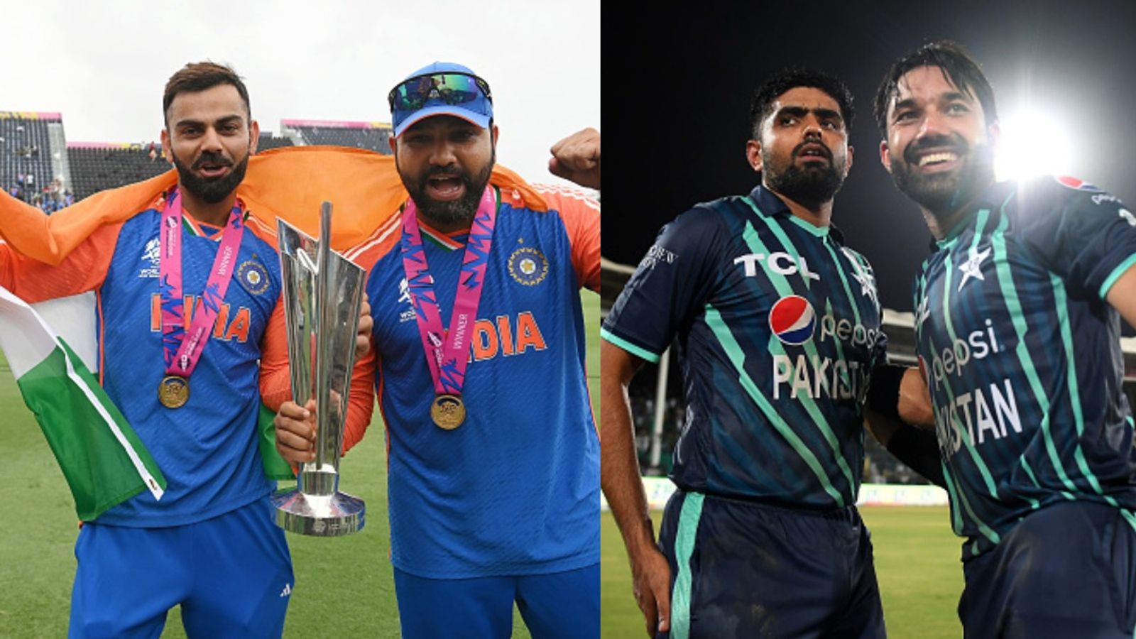 Cricket at LA 2028 Olympics : Only 6 teams to take part in showpiece event, Pakistan may miss the bus; here's how and know the format Rohit Sharma, Virat Kohli, Babar Azam and Mohammad Rizwan in the frame
