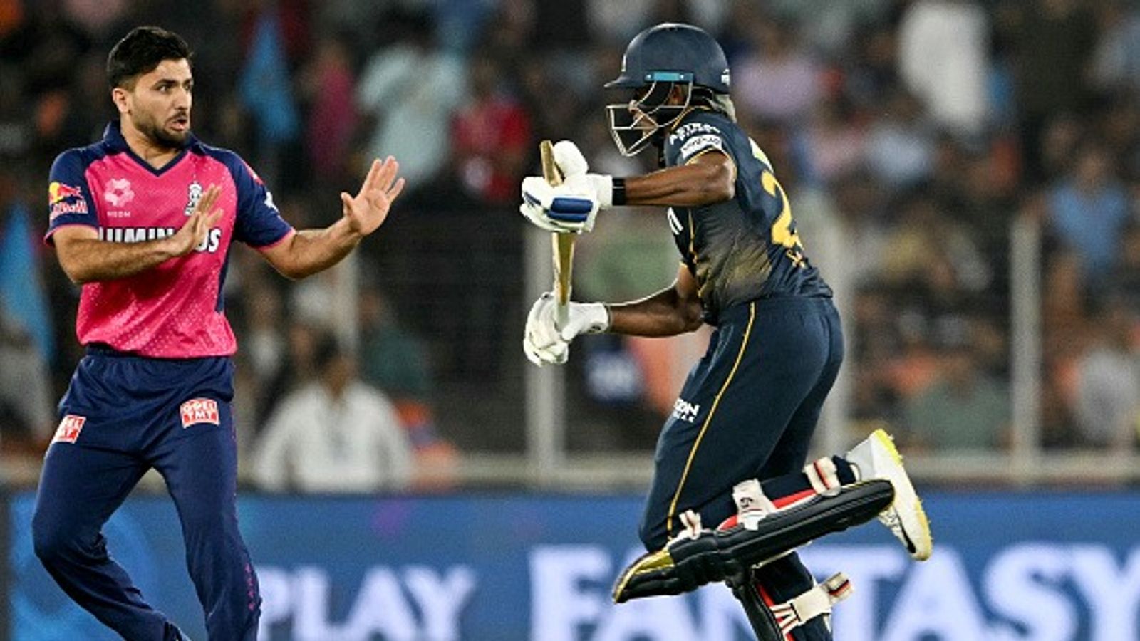 IPL 2025 Orange Cap Standings: Updated most runs tally after Gujarat Titans vs Rajasthan Royals match Rajasthan Royals' Fazalhaq Farooqi (L) reacts as Gujarat Titans' Sai Sudharsan runs between the wickets during the Indian Premier League (IPL) Twenty20 cricket match