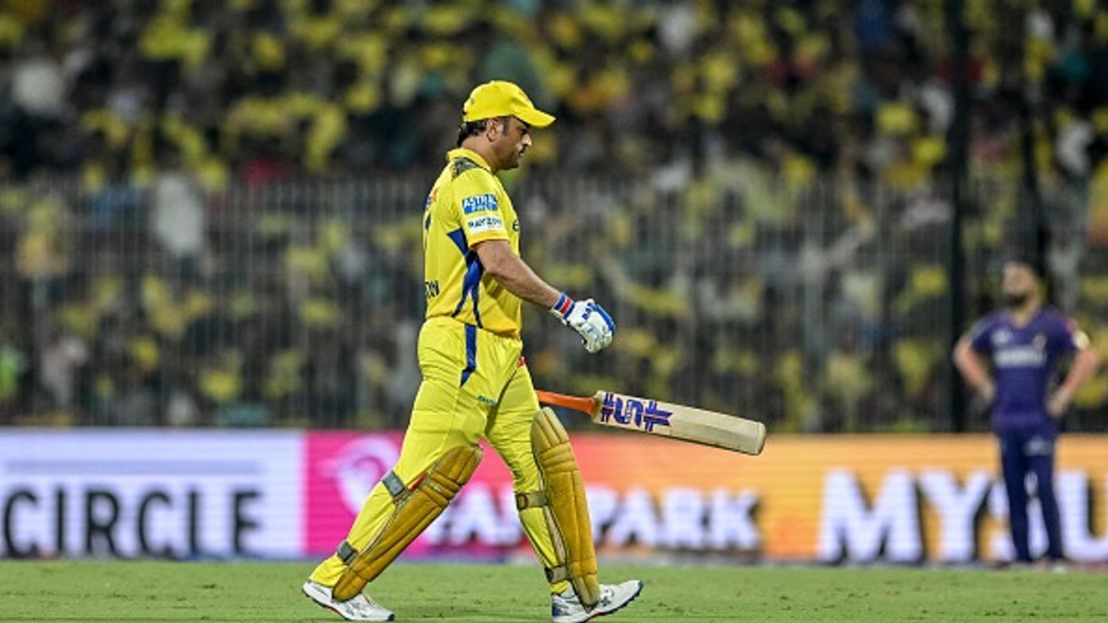 MS Dhoni's captaincy return ends up disastrous as CSK register their lowest score in Chepauk Chennai Super Kings' captain MS Dhoni walks back to the pavilion after his dismissal against KKR