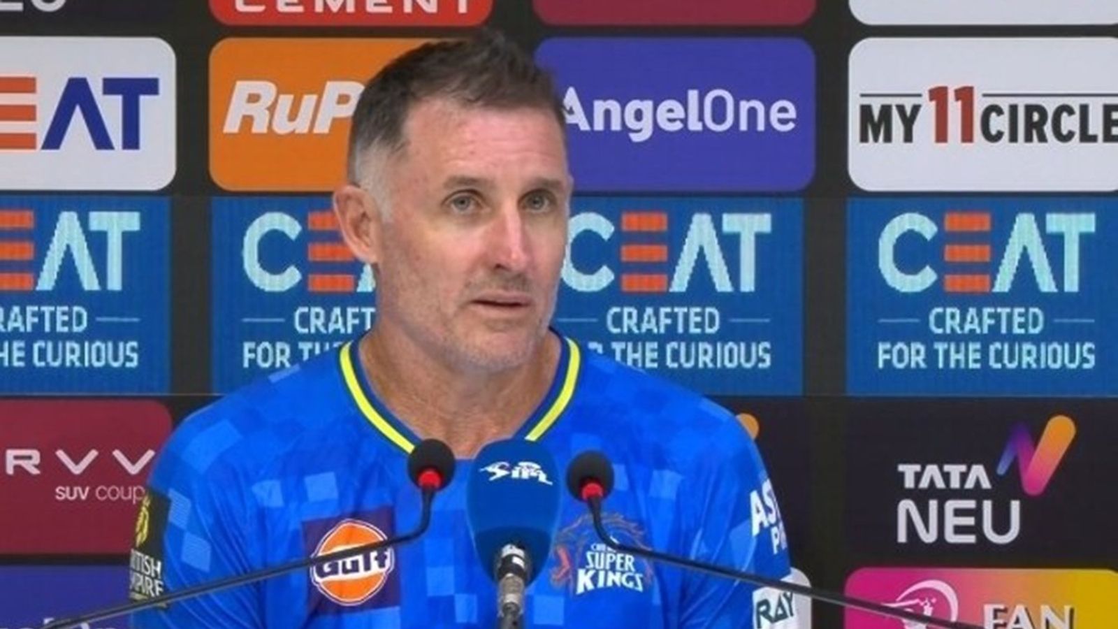 'We want to pick guys when they're ready to perform': CSK coach Hussey on why youngsters picked in IPL mega auction are warming benches CSK batting coach Michael Hussey speaks at the post-match press conference.