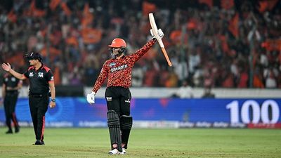 'I have been in touch with him and...': Not Travis Head, Abhishek Sharma mentions Yuvraj Singh and this MI star after smashing maiden IPL century vs PBKS Sunrisers Hyderabad's Abhishek Sharma celebrates after scoring a century (100 runs) during the Indian Premier League (IPL) Twenty20 cricket match between Sunrisers Hyderabad and Punjab Kings