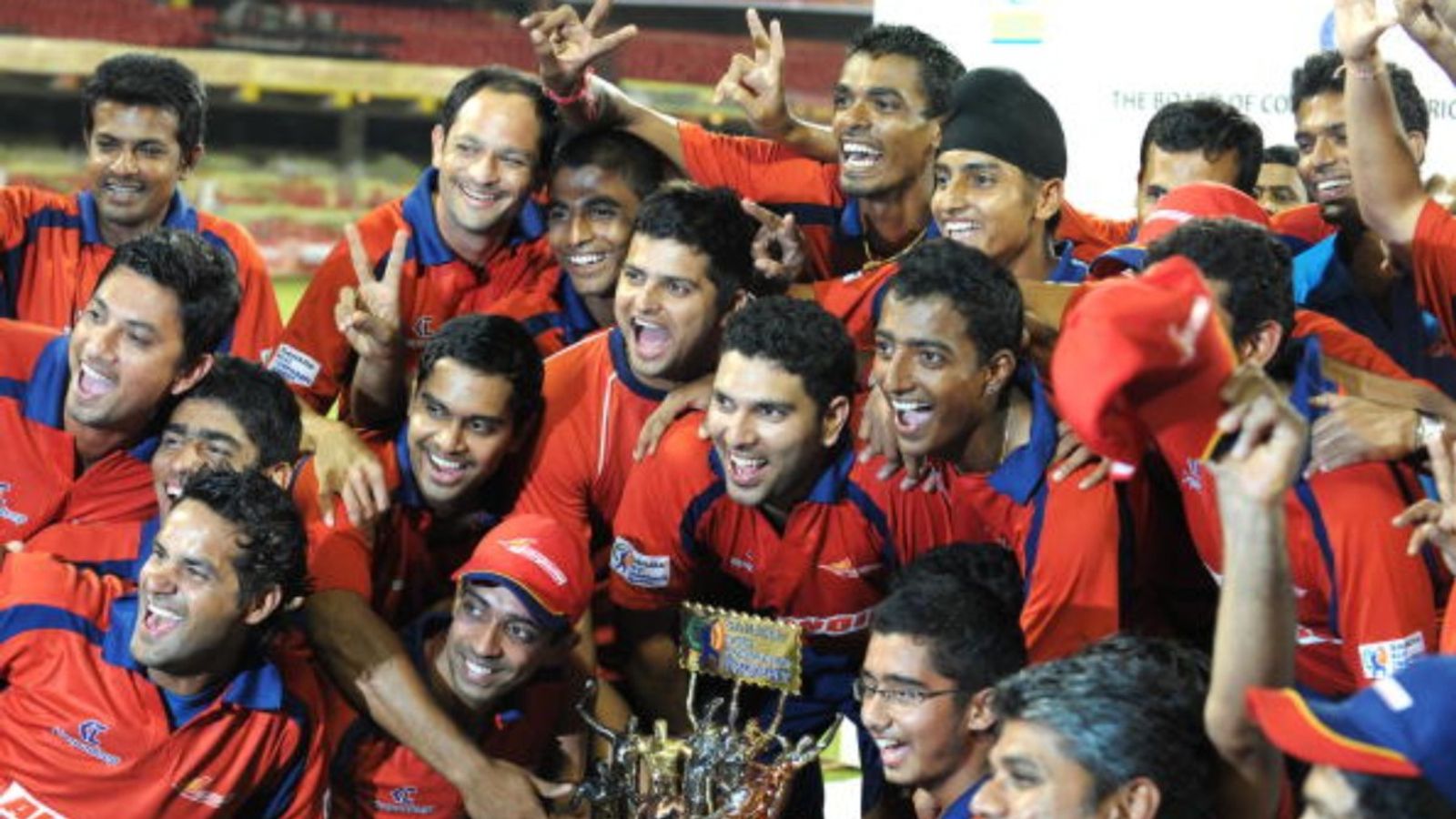Yuvraj Singh and Suresh Raina's Former teammate included, Monank Patel to lead as USA Cricket makes a major squad announcement Air India Red captain Yuvraj Singh(C) with teammates and winners trophy celebrate the win after the final of the BCCI Corporate Trophy in Bangalore