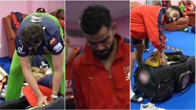 Virat Kohli curses in dressing room as Tim David hides his bat as prank after Rajasthan Royals match; watch video Tim David, Virat Kohli