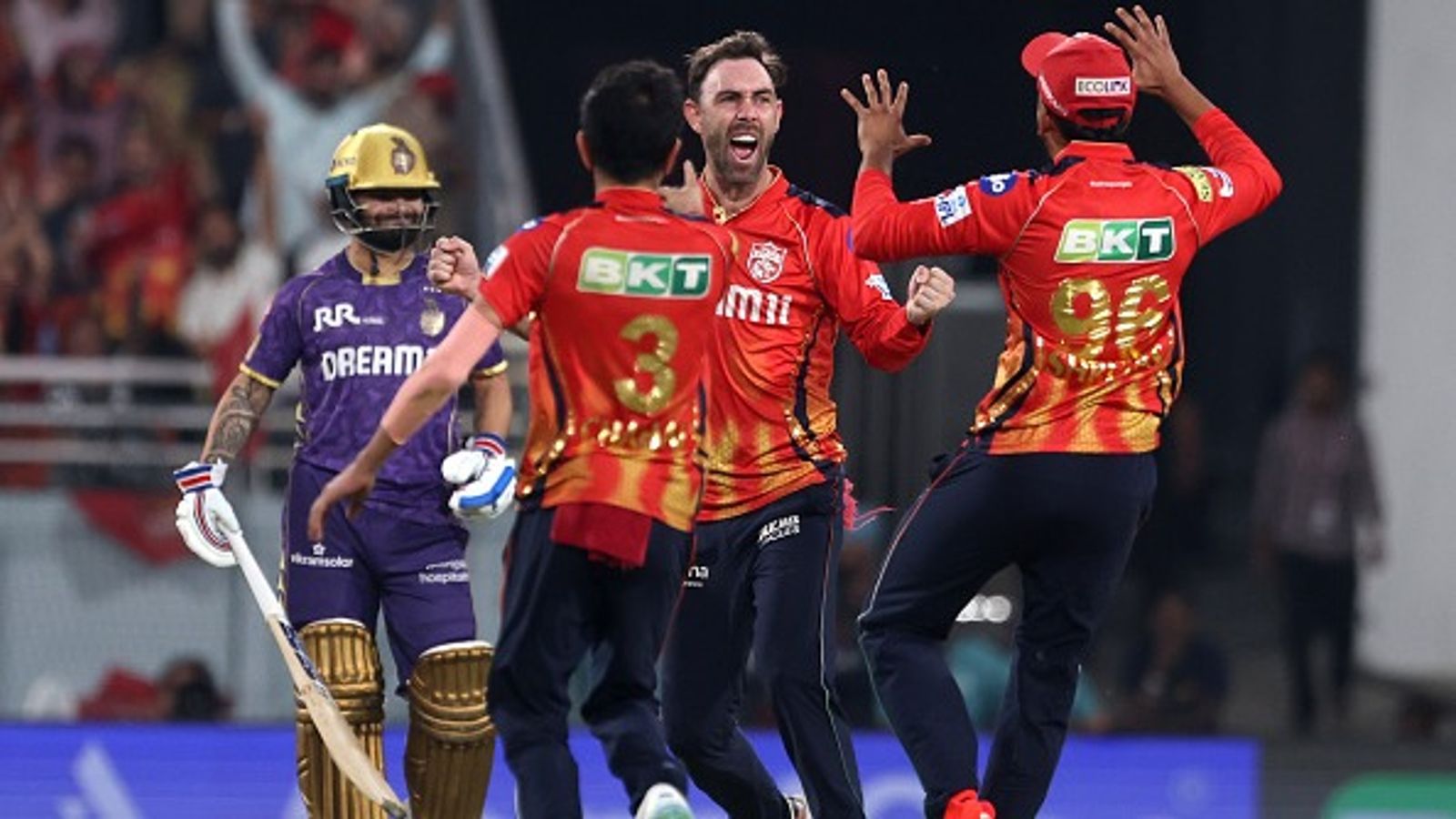 IPL 2025 updated points table: PBKS make big jump to enter top four after historic win over KKR - check latest standings Glenn Maxwell of Punjab Kings celebrates the wicket of Venkatesh Iyer
