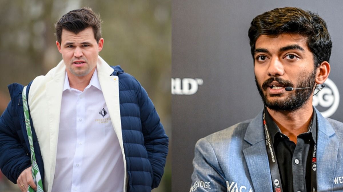'Nobody knows the exact way': D Gukesh offers a backhanded remark at Magnus Carlsen despite his Paris Chess Grand Slam Win Magnus Carlsen, D Gukesh in the frame (via Getty)