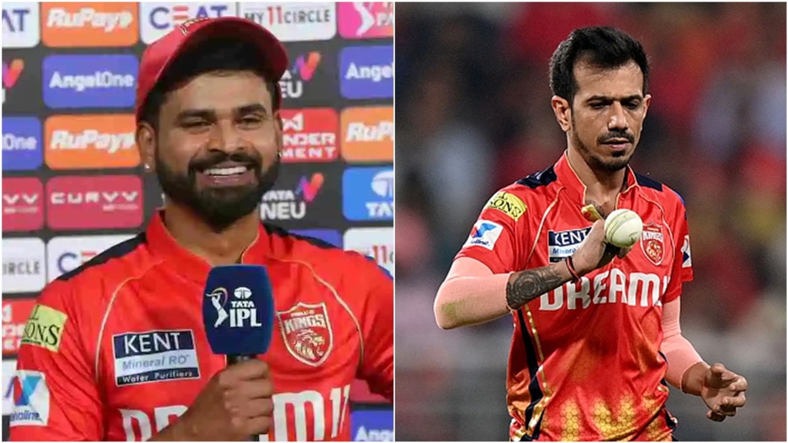 'Asked Yuzi to control his breathing as...': Shreyas Iyer reveals what he told Yuzvendra Chahal before match-defining spell vs KKR Punjab Kings captain Shreyas Iyer in the post-match presentation; Yuzvendra Chahal walking to his run-up during match against Kolkata Knight Riders.