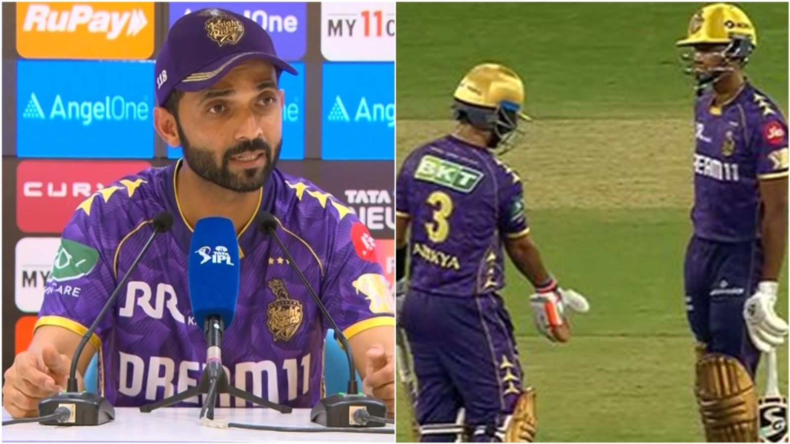 'The communication wasn't that clear': Ajinkya Rahane blames Angkrish Raghuvanshi's 'maybe' call for not taking DRS to escape lbw Ajinkya Rahane in the post-match press conference talking about his on-field conversation with Angkrish Raghuvanshi during failed run chase against Punjab Kings.