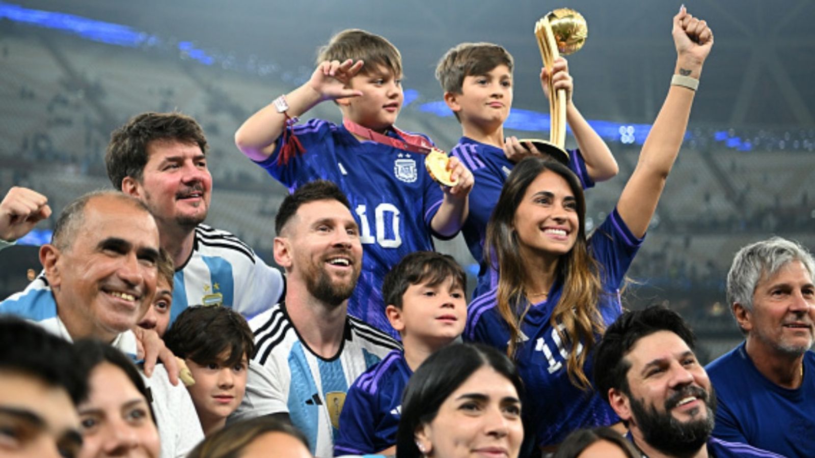 Messi reveals his children follow five footballers, including 36-year-old veteran Lionel Messi along with his kids, wife and family members in the frame