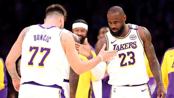 NBA Trade Rumor: Lakers Expected to Reacquire Two-Time NBA Champion In Exchange for Rui Hachimura to Reunite with LeBron James and Support Luka Doncic Luka Doncic #77 and LeBron James #23 of the Los Angeles Lakers