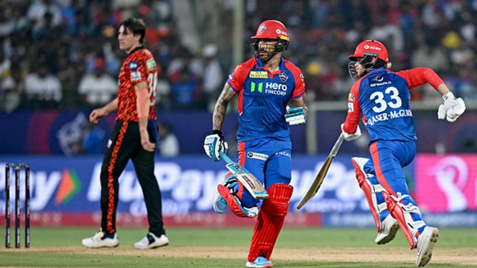 GT vs DC Predicted Playing XI: Will out-of-form Jake Fraser-McGurk face the axe for this South Africa batter? Delhi Capitals' Faf du Plessis (C) and Jake Fraser-McGurk (R) run between the wickets during the Indian Premier League (IPL) match against Sunrisers Hyderabad at the Y.S. Rajasekhara Reddy cricket stadium in Visakhapatnam on March 30, 2025.