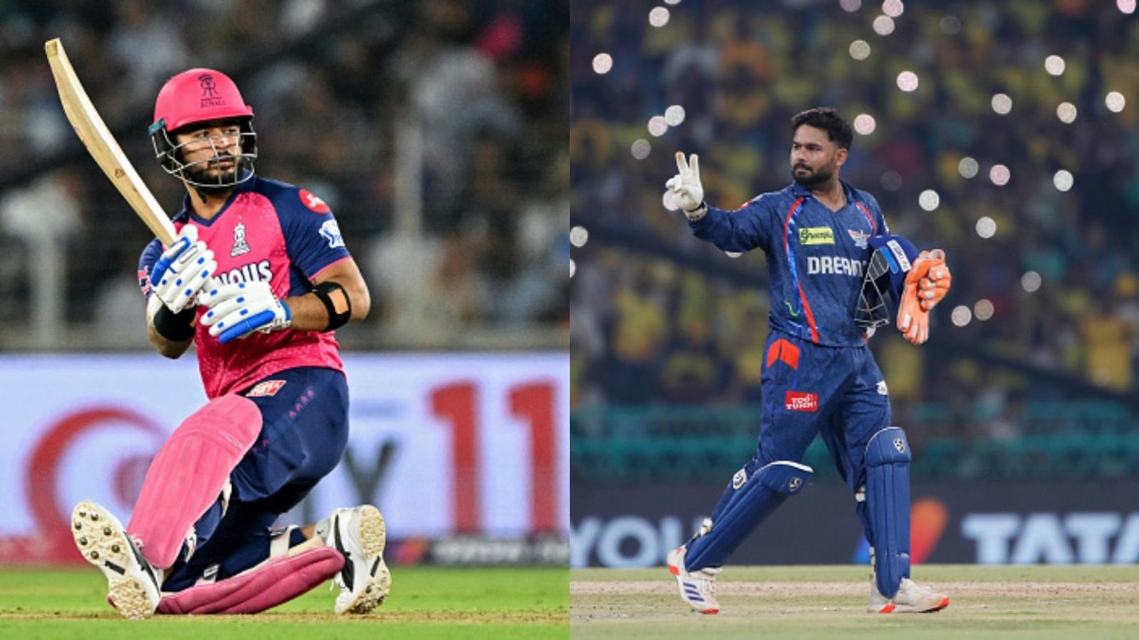 IPL 2025: LSG opt to bat first against RR, 14-yr-old makes historic debut, Samson out; know playing XIs of both sides RR captain Riyan Parag (L) and LSG skipper Rishabh Pant in frame