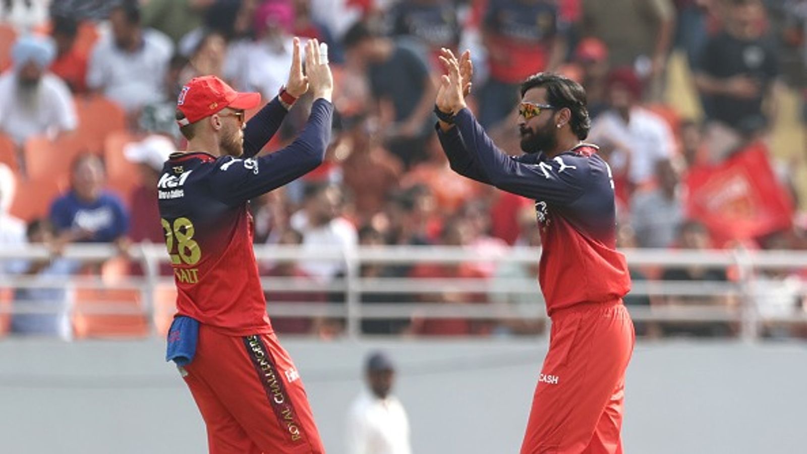 'Realised on this wicket...': Krunal Pandya warns RCB batters after restricting PBKS on 157 runs in IPL 2025 Krunal Pandya of Royal Challengers Bengaluru celebrates the wicket of Prabhsimran Singh of Punjab Kings during the 2025 IPL match between Punjab Kings and Royal Challengers Bengaluru