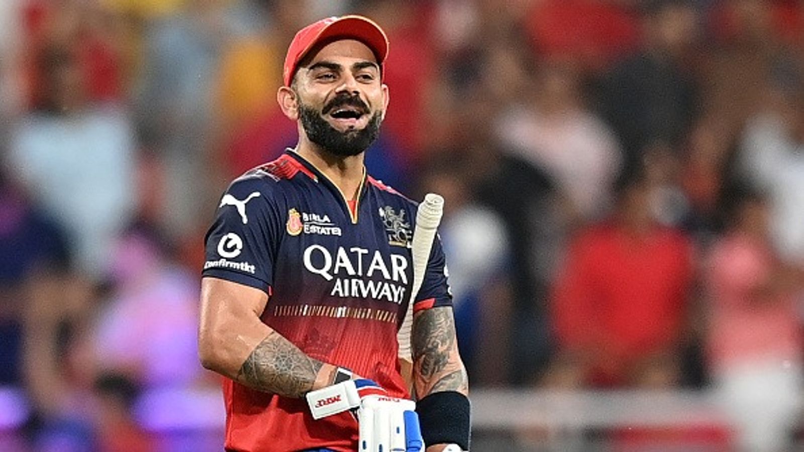'Don't know why they have given it to me': Virat Kohli dedicates his 'Player of Match' award to this star after RCB's seven-wicket win against PBKS Virat Kohli celebrates his team's win at the end of the Indian Premier League (IPL) Twenty20 cricket match between Punjab Kings and Royal Challengers Bengaluru