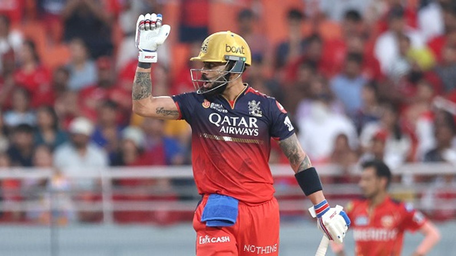 Punjab Kings' three-word social media post praising Virat Kohli goes viral after Royal Challengers Bengaluru's dominating seven-wicket win Punjab Kings' three-word social media post praising Virat Kohli goes viral after Royal Challengers Bengaluru's dominating seven-wicket win