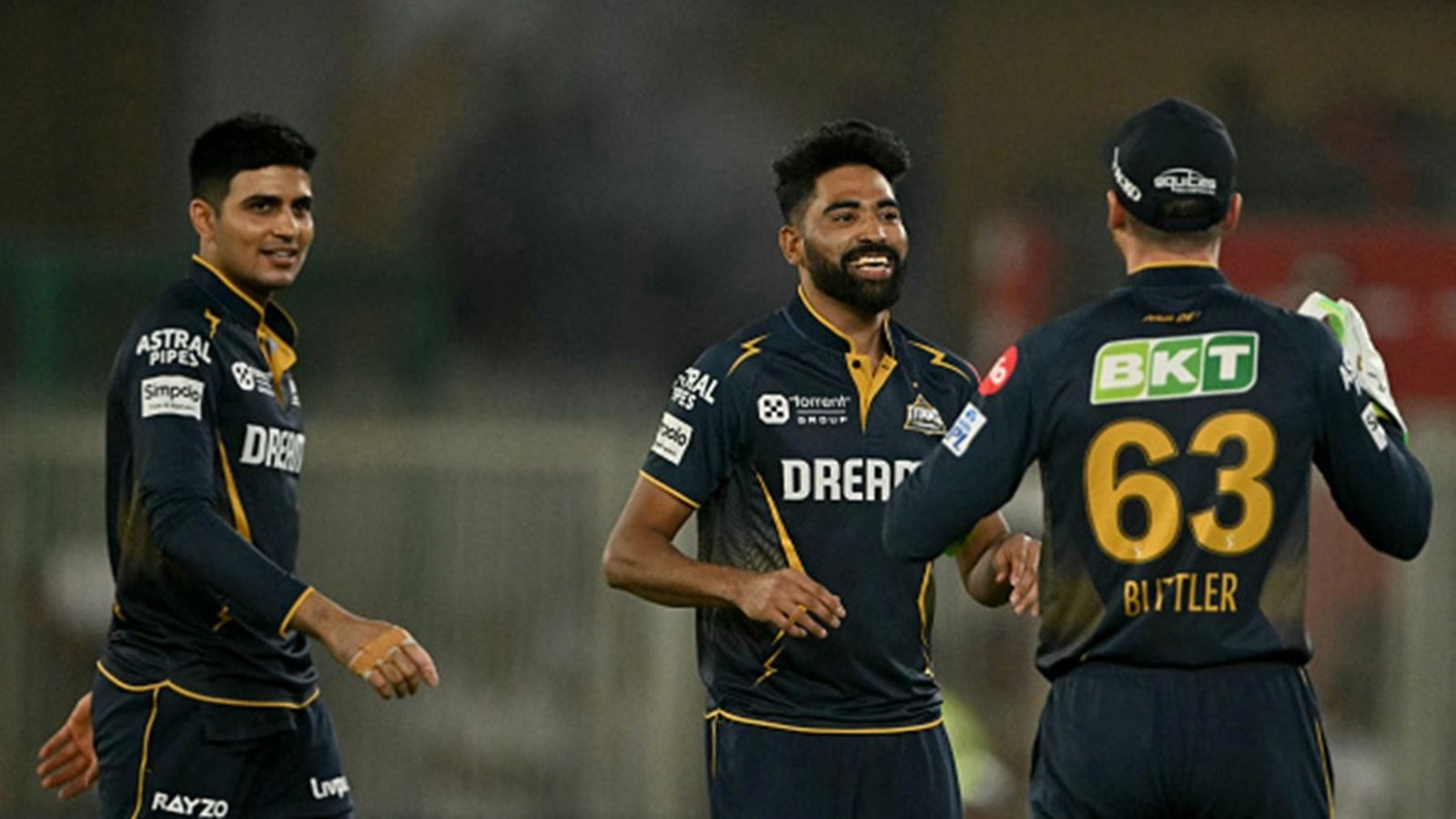 KKR vs GT Match Prediction: Gujarat Titans' chance to hunt down low-on confidence Kolkata Knight Riders, check head-to-head and other details Gujarat Titans' Mohammed Siraj (C) celebrates with Jos Buttler (R) and captain Shubman Gill after taking the wicket of Mumbai Indians' Rohit Sharma during the Indian Premier League (IPL) match at the Narendra Modi Stadium in Ahmedabad on March 29, 2025.