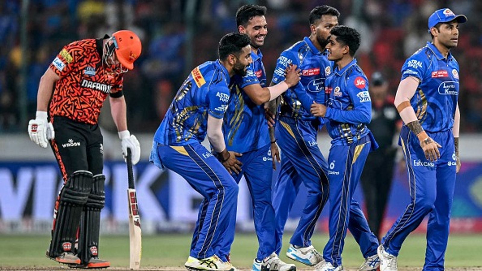 IPL 2025 Updated Points Table: MI take big flight to third spot, here's how depleted SRH are placed after 6th defeat Mumbai Indians' Deepak Chahar (C) celebrates with teammates after taking the wicket of Sunrisers Hyderabad's Nitish Kumar Reddy in their IPL 2025 clash