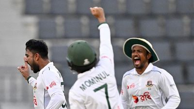 In-form opener and uncapped spinner added as Bangladesh announce squad for second Test against Zimbabwe Bangladesh's Mehidy Hasan Miraz (L) celebrates after the dismissal of Zimbabwe's Wellington Masakadza during the fourth day of the first Test cricket match between Bangladesh and Zimbabwe