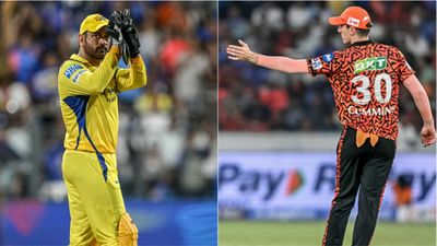 IPL 2025 CSK vs SRH Today Match Toss: Chennai put to bat first against Hyderabad in must-win clash, know playing XIs of both sides CSK captain MS Dhoni (L) and SRH skipper Pat Cummins in frame