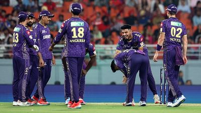 'This 1 point can help us to qualify...': KKR star is confident of playoff qualification despite abandoned match against PBKS KKR players celebrate with each other in frame