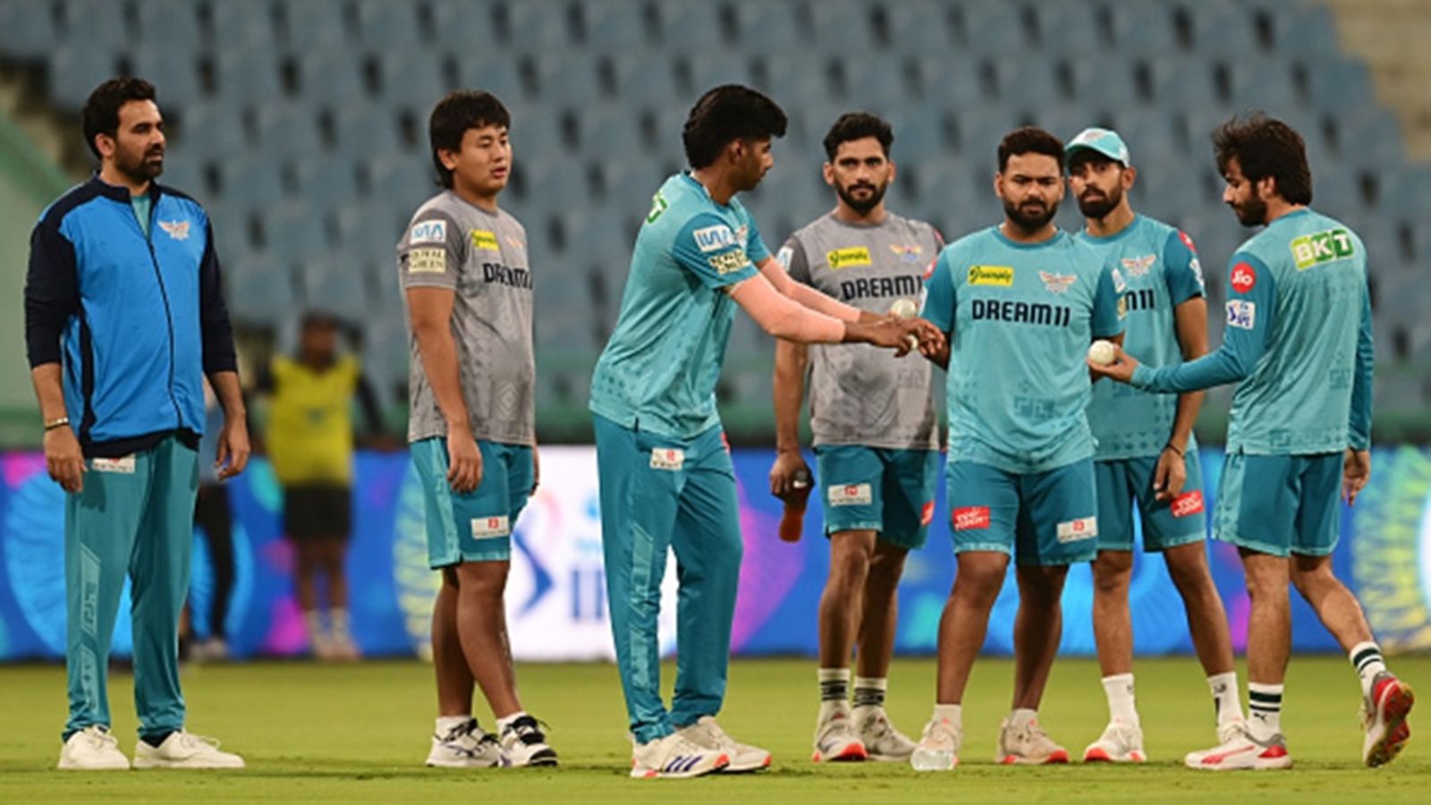 MI vs LSG Predicted Playing XI: Question mark over tearaway pacer and leg-spinner's availability Mayank Yadav of LSG (Lucknow Supergiants) during a training session mentor Zaheer Khan and captain Rishabh Pant at Atal Bihari Vajpayee Ekana International Cricket Stadium on April 21, 2025 in Lucknow, India.