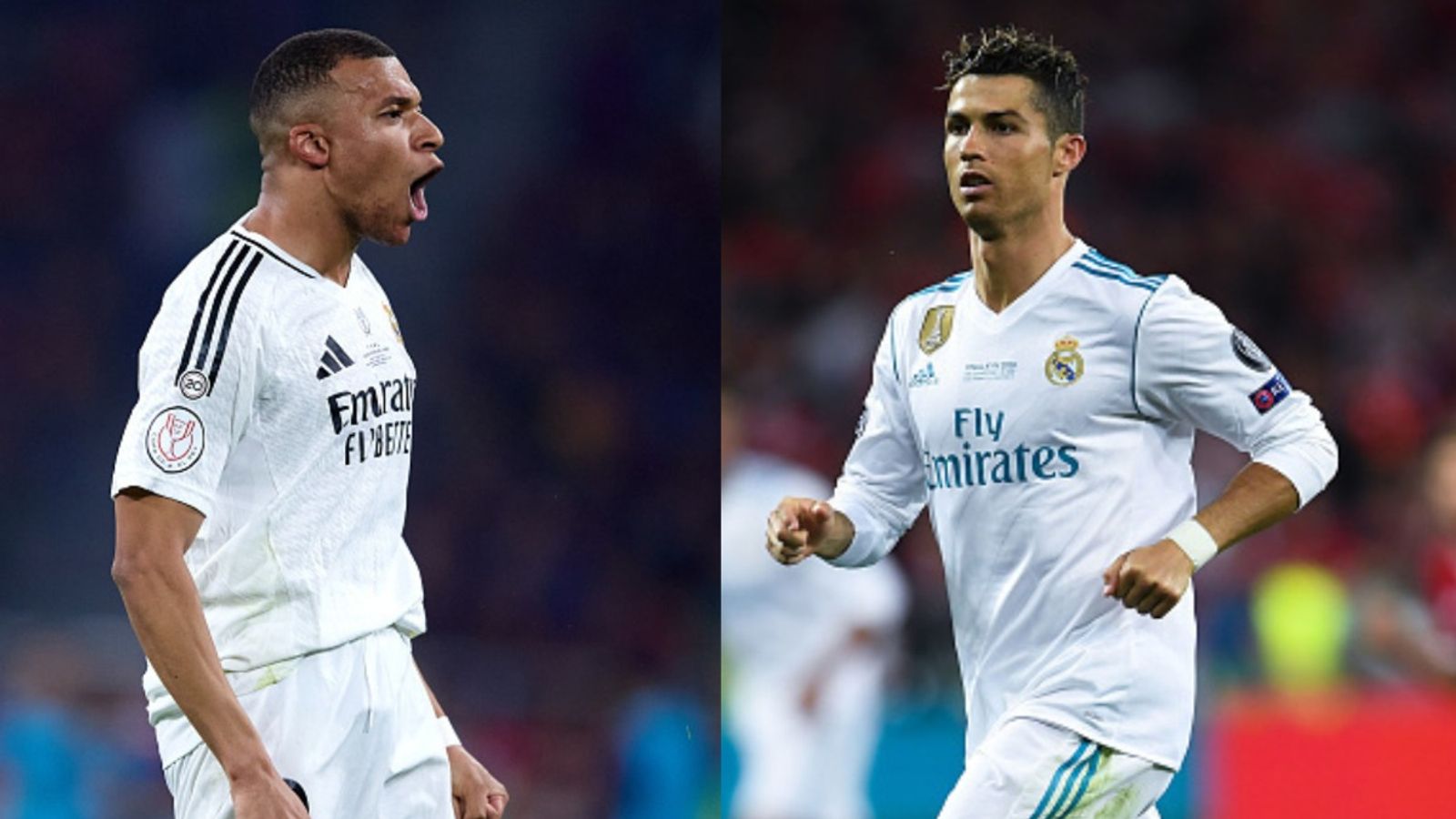 Kylian Mbappe sets new benchmark by outscoring Cristiano Ronaldo in Real Madrid debut year Kylian Mbappe and Cristiano Ronaldo in the frame