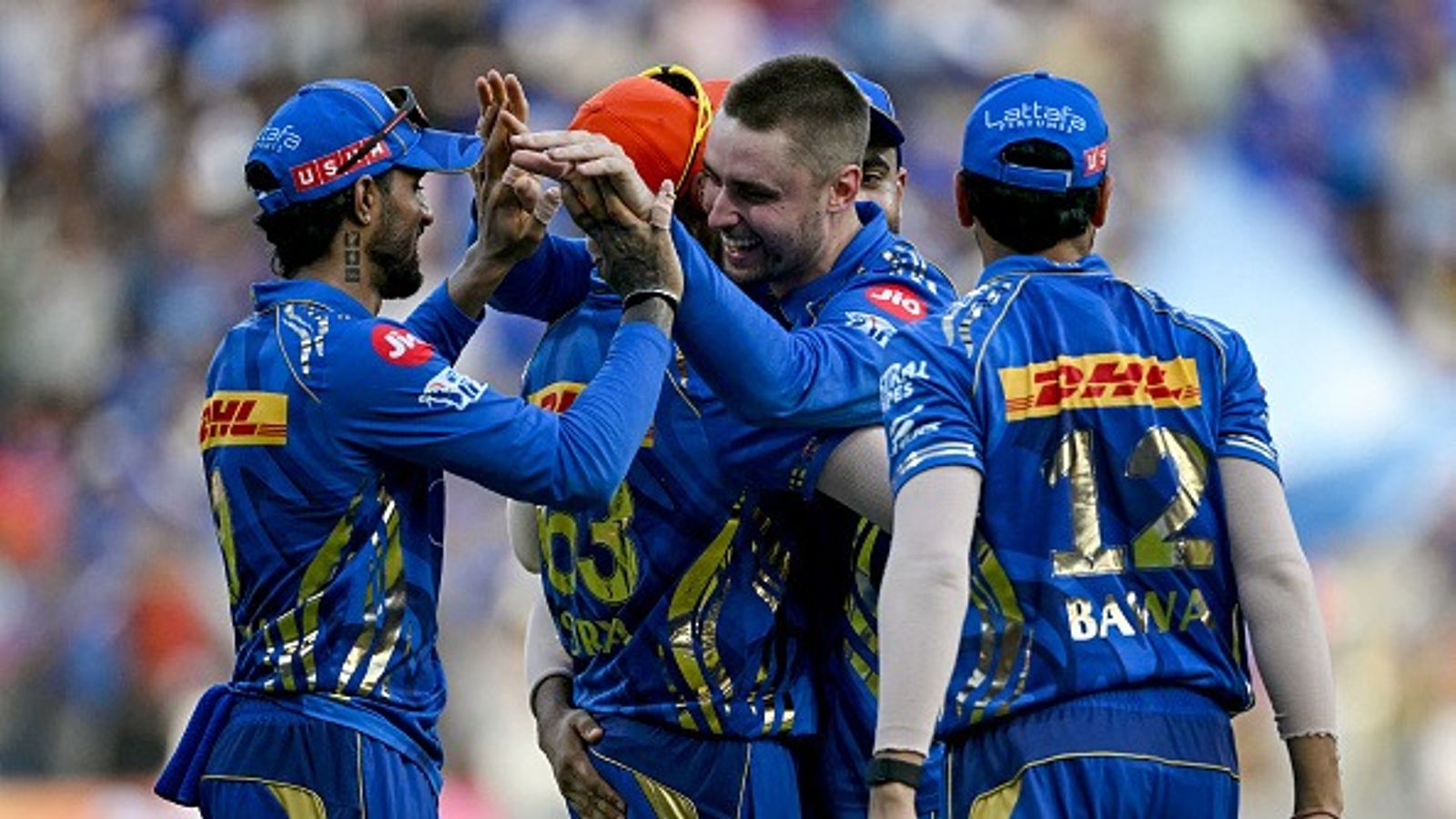 IPL 2025: MI make it 5 in a row after Suryakumar Yadav-Ryan Rickelton's fifties, Jasprit Bumrah's four-fer crust LSG by 54 runs Mumbai Indians' Will Jacks (2R) celebrates with teammates after taking the wicket of Lucknow Super Giants' Nicholas Pooran during the Indian Premier League (IPL) Twenty20 cricket match between Mumbai Indians and Lucknow Super Giants