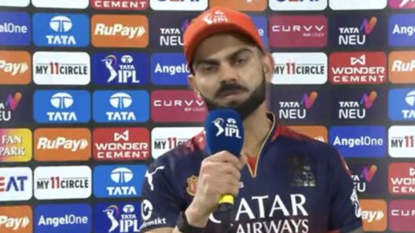 Virat Kohli takes indirect dig at strike rate critics after another fifty in run chase, says 'People are forgetting the importance of...' Virat Kohli speaks to the broadcasters after getting the orange cap.