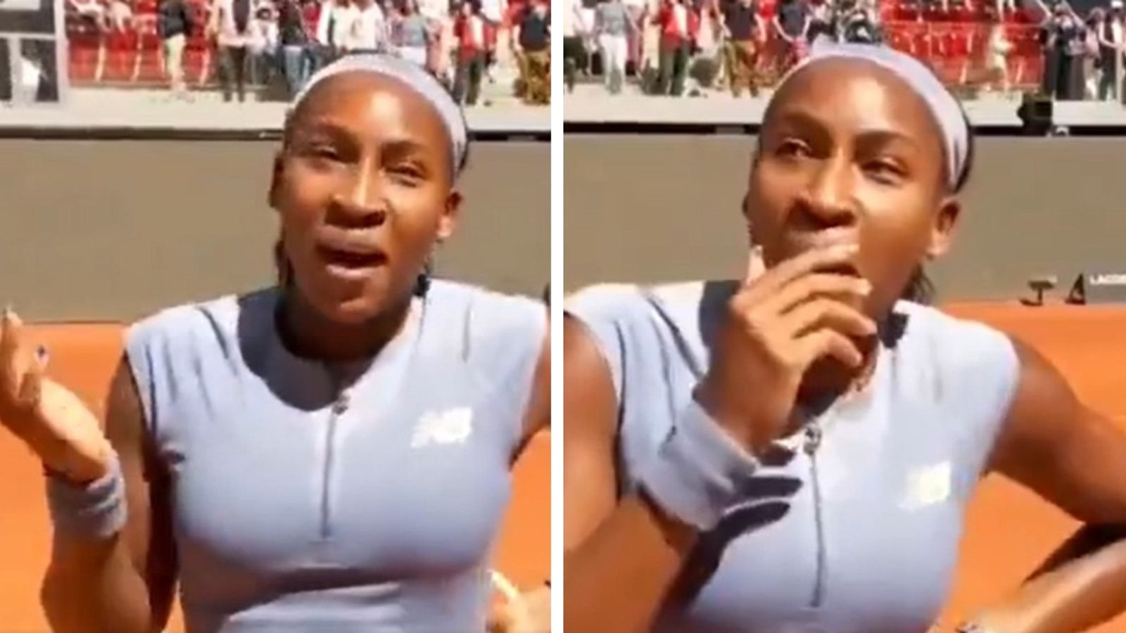 Coco Gauff Left Startled as Her Mic Cut Out Due to Power Outage at the Madrid Open Coco Gauff
