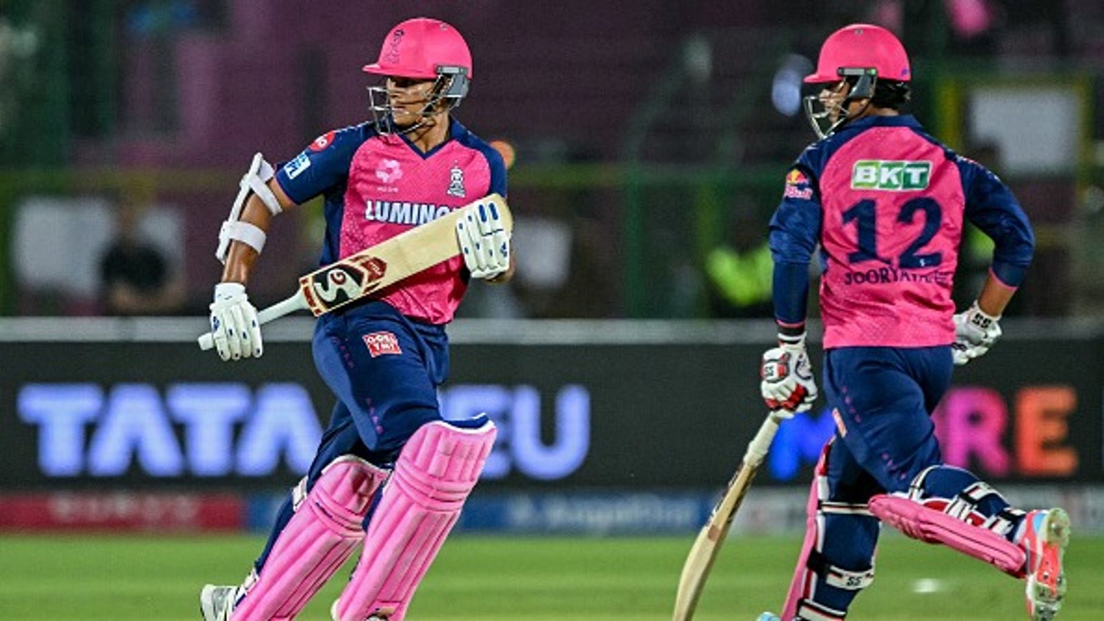 IPL 2025: Vaibhav Suryavanshi's record-breaking century powers RR to a dominating eight-wicket win against GT Rajasthan Royals' Yashasvi Jaiswal (L) and his teammate Vaibhav Suryavanshi run between the wickets during the Indian Premier League (IPL) Twenty20 cricket match between Rajasthan Royals and Gujarat Titans at the Sawai Mansingh Stadium in Jaipur