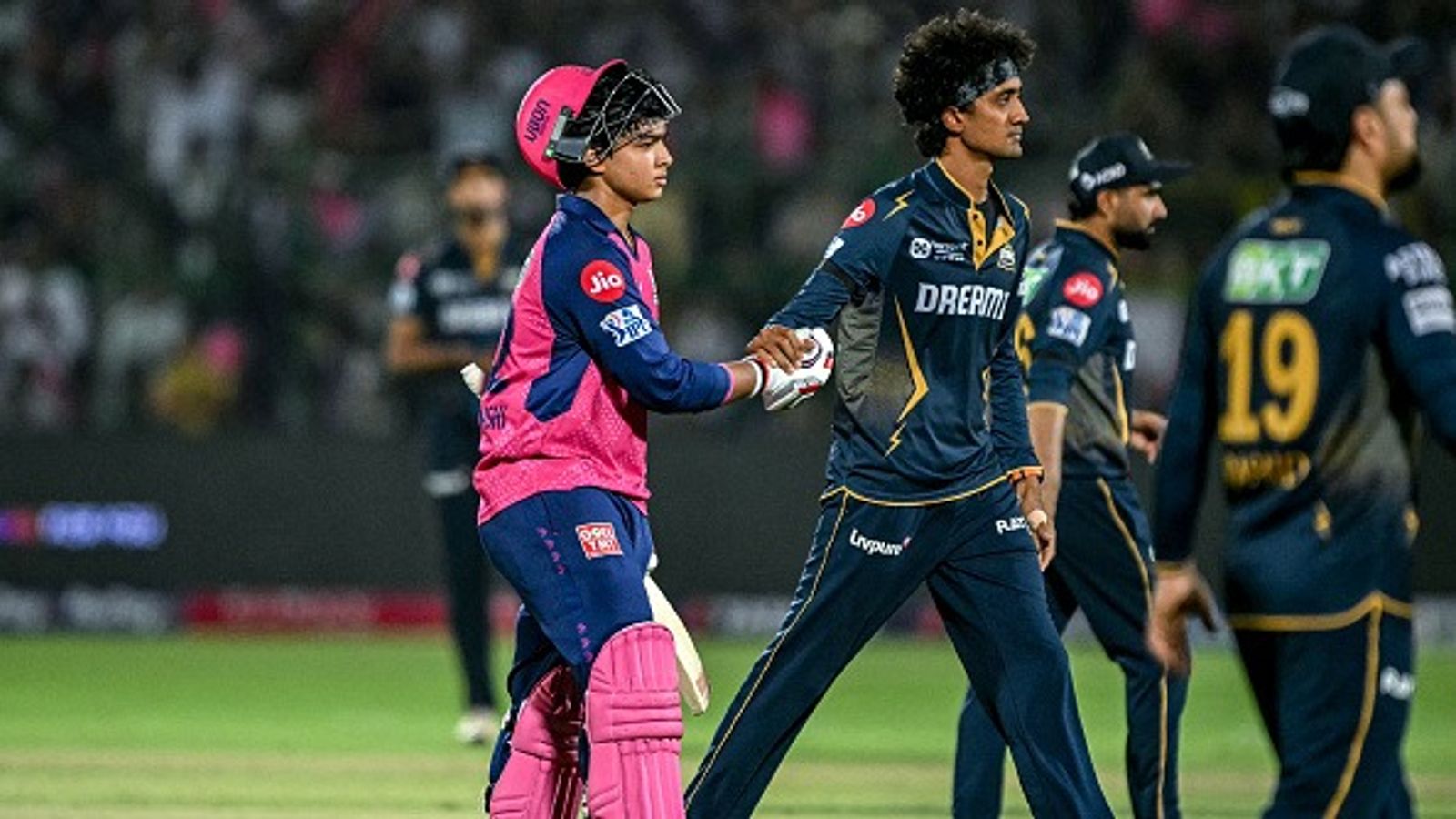 IPL 2025 updated points table: Vaibhav Suryavanshi's maiden ton keeps Rajasthan Royals' playoff hopes alive after 8-wicket dominating with against GT Rajasthan Royals' Vaibhav Suryavanshi (L) is being greeted by Gujarat titans' players as he walks back to the pavilion after his dismissal during the Indian Premier League (IPL) Twenty20 cricket match between Rajasthan Royals and Gujarat Titans