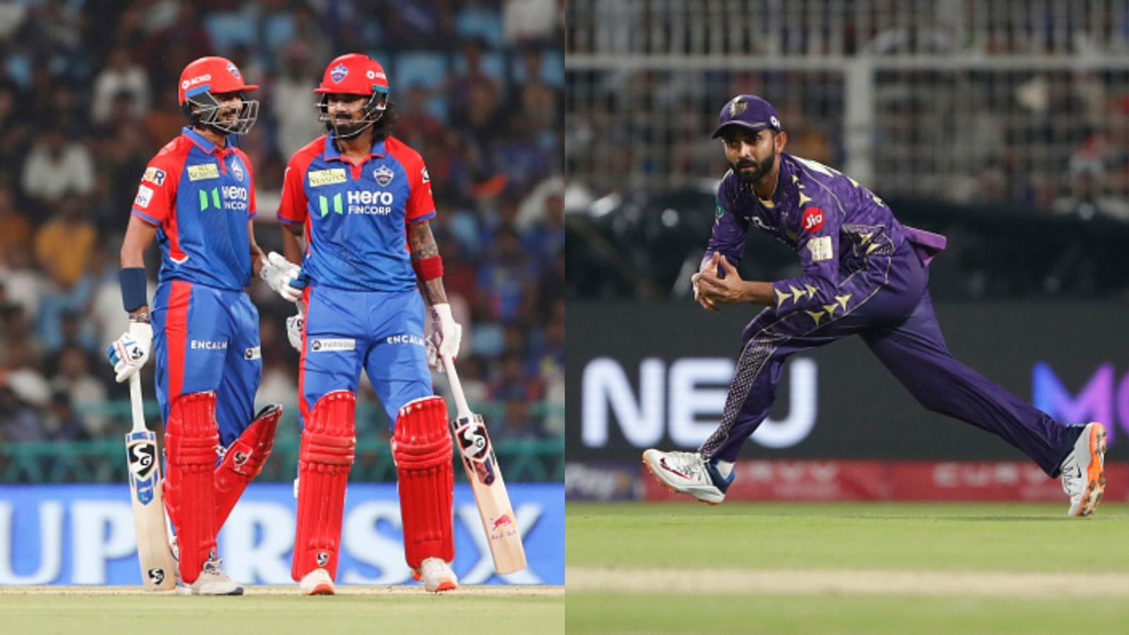 DC vs KKR, Predicted Playing XI: Kolkata Knight Riders to field this team against Delhi Capitals to find a winning formula From Left: DC's Axar Patel, KL Rahul and KKR's Ajinkya Rahane in frame