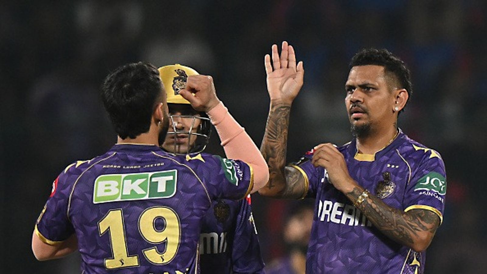 DC vs KKR Highlights, IPL 2025: Faf Du Plessis and Axar Patel's knocks go in vain as Sunil Narine's all-round show help KKR register victory in must-win clash Sunil Narine (R) of Kolkata Knight Riders celebrates the wicket of Tristan Stubbs of Delhi Capitals with teammates during the 2025 IPL match between Delhi Capitals and Kolkata Knight Riders