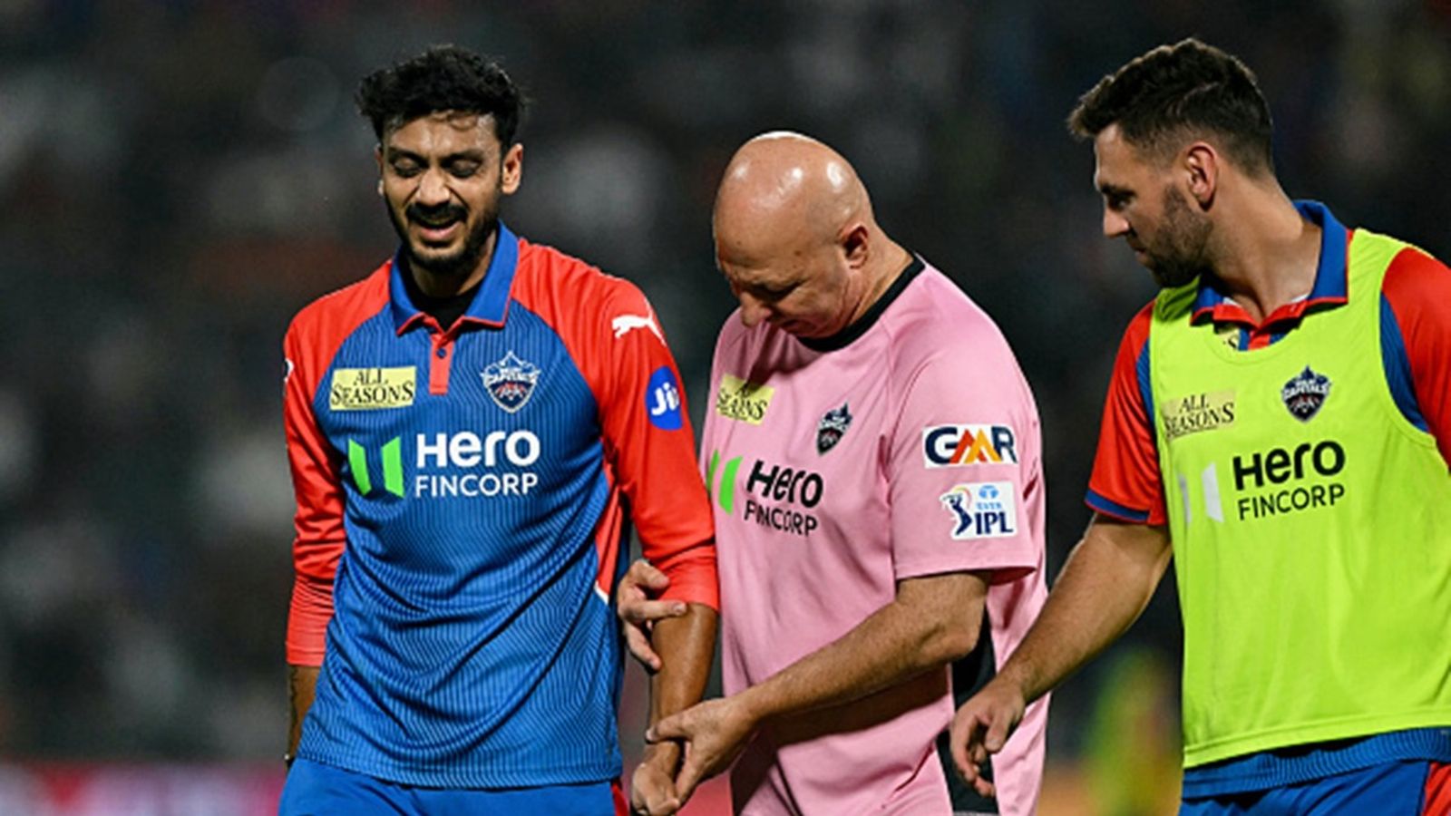 'Skin peeled off. Whenever I tried batting, it was paining': Axar Patel gives injury update after 14-run defeat to KKR Delhi Capitals' captain Axar Patel (L) receives medical attention upon suffering an injury during the Indian Premier League (IPL) match against Kolkata Knight Riders at the Arun Jaitley Stadium in New Delhi on April 29, 2025.