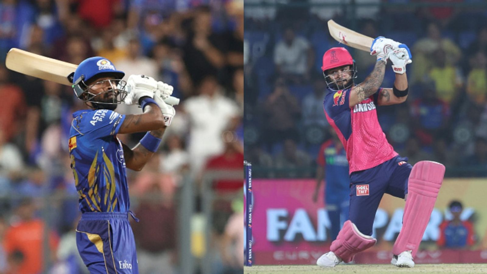 RR vs MI predicted playing XI: Star player continues to be absent from RR ranks, MI likely to field same team in key IPL 2025 clash MI captain Hardik Pandya (L) and RR stand-in skipper Riyan Parag in frame