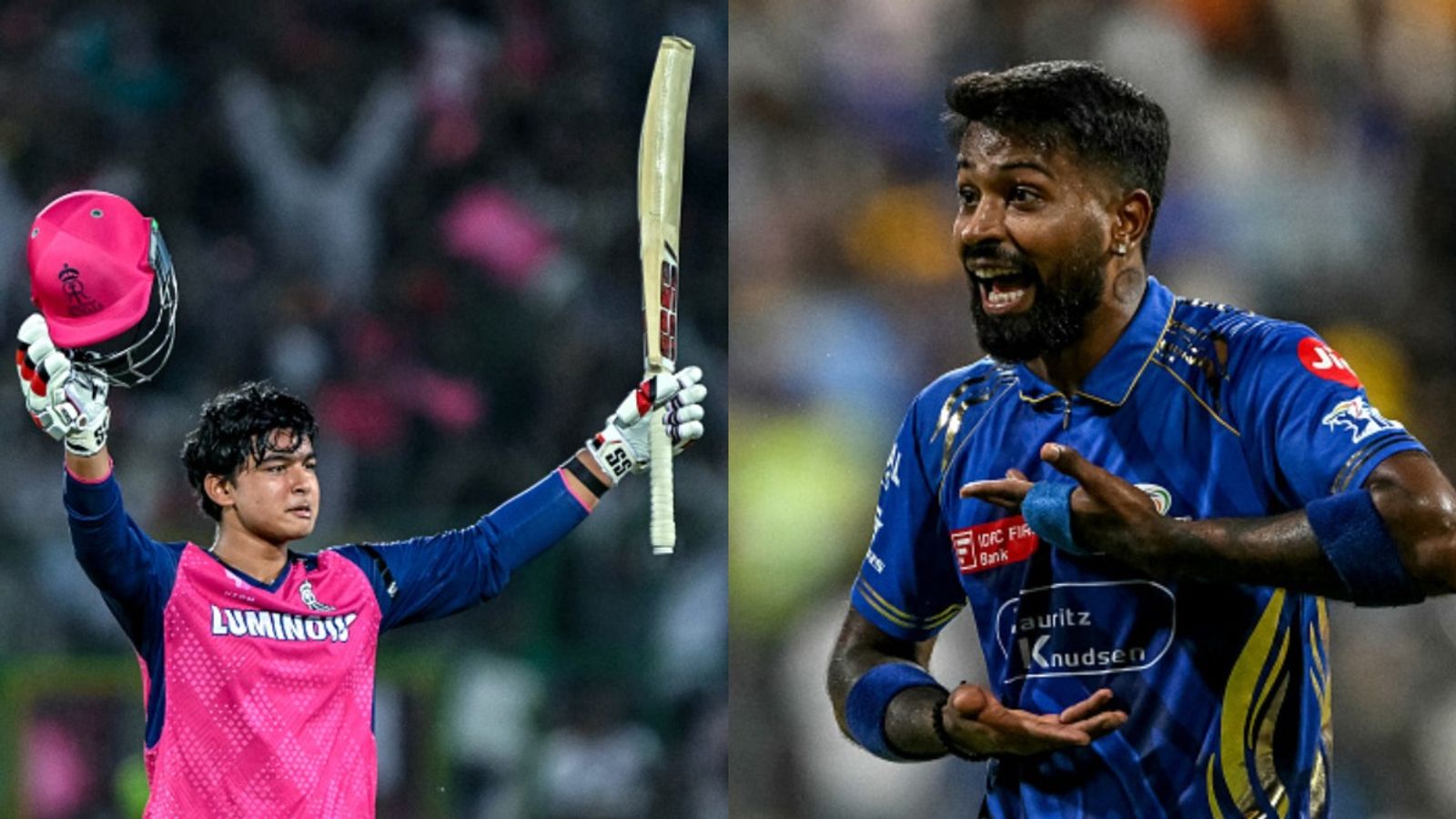 RR vs MI match prediction: Rajasthan Royals look to stay afloat in playoff contention with a win against resurgent Mumbai Indians RR's Vaibhav Suryavanshi (L) and MI's Hardik Pandya in frame