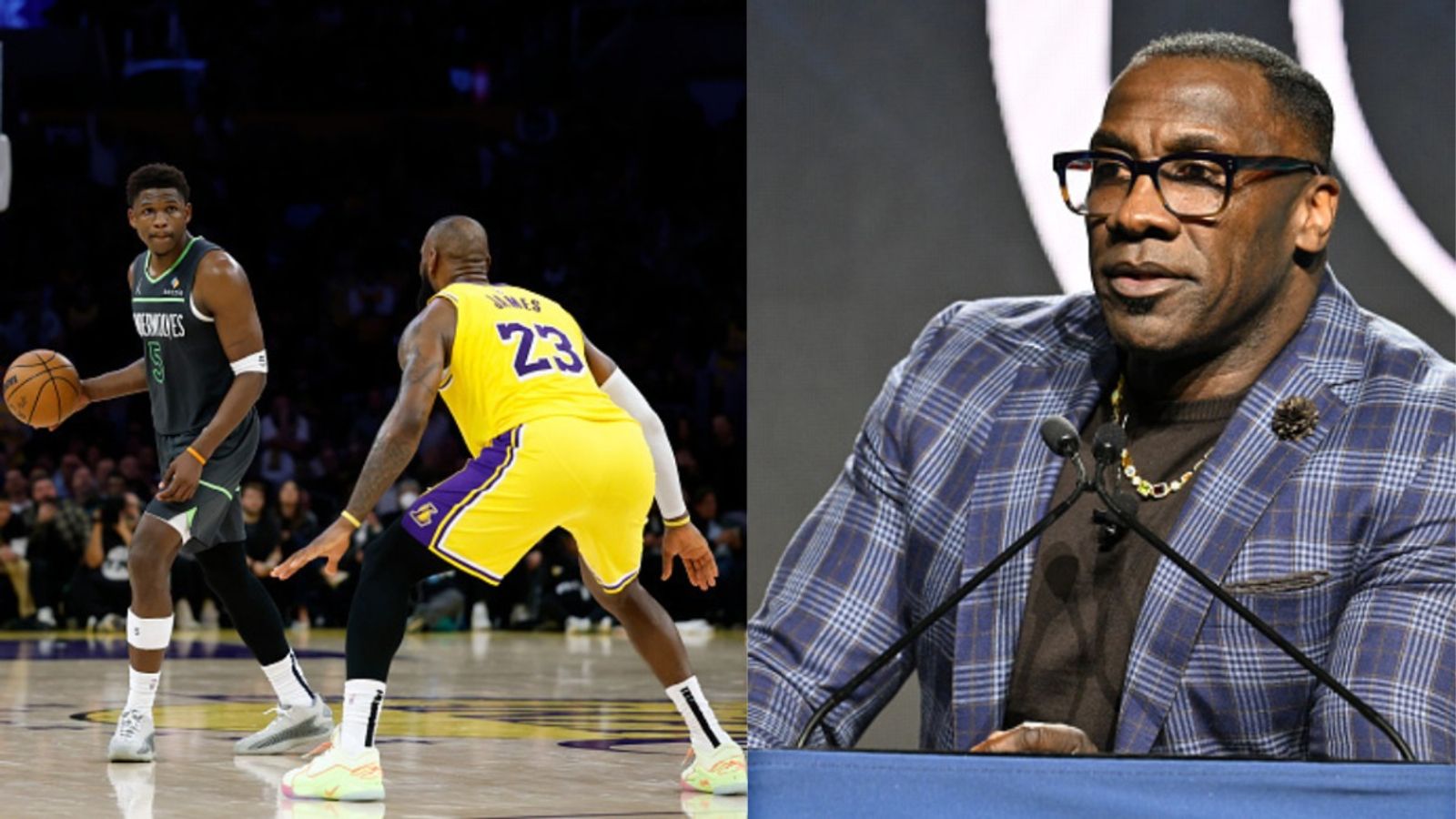 'Go to hell today': Timberwolves' Star Guard Anthony Edwards Mocks Shannon Sharpe's Famous 'Lakers in 5' Comment after Crushing LeBron James' Side in Playoffs LeBron James, Anthony Edwards, and Shannon Sharpe.
