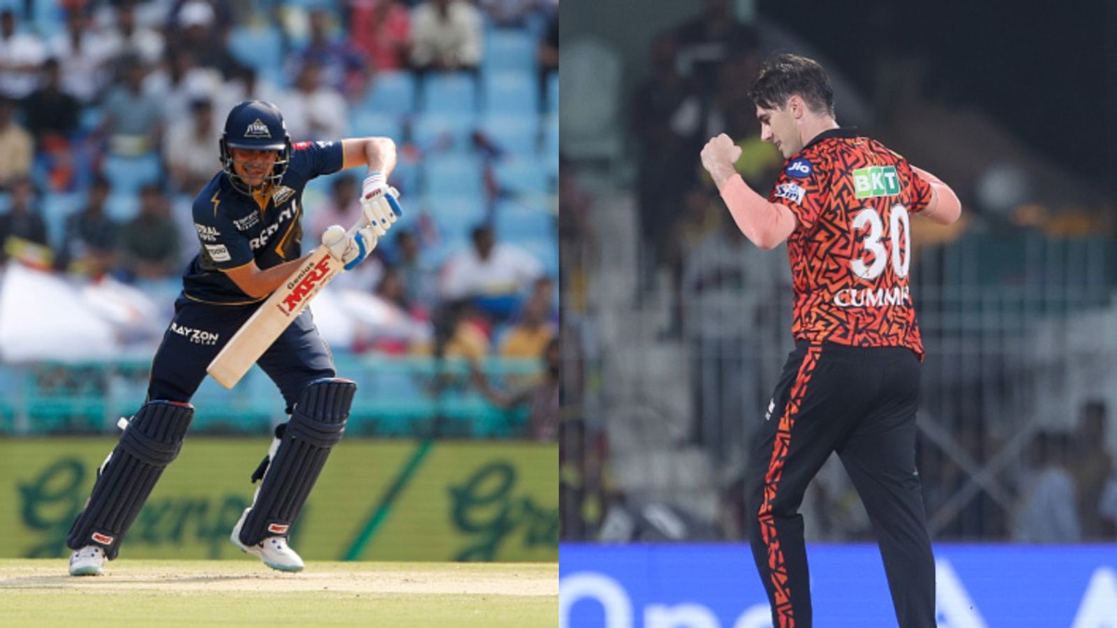 GT vs SRH predicted playing XI: Gujarat Titans likely to field West Indies star against Sunrisers Hyderabad in key clash GT captain Shubman Gill (L) and SRH skipper Pat Cummins in frame
