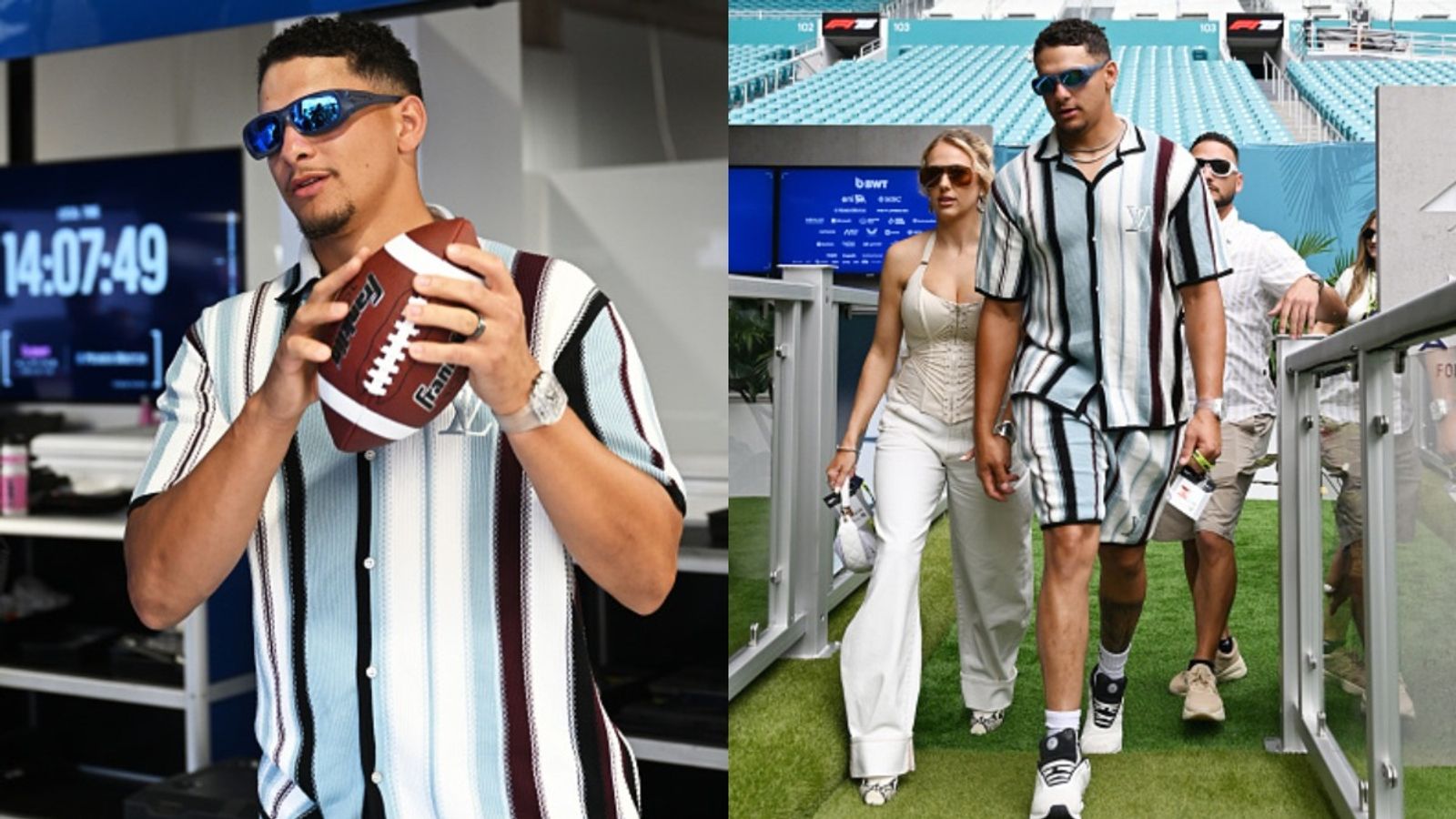 Not Red Bull, Ferrari, or Mercedes, Patrick Mahomes reaches Miami to support this F1 team Patrick Mahomes in Miami Grand Prix (via Getty)
