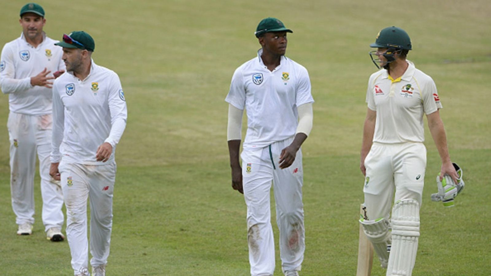 'It stinks. I don't like this use around personal issues': Tim Paine slams lack of disclosure around Kagiso Rabada's failed drug test ahead of WTC final Kagiso Rabada of the Proteas speaks to Tim Paine of Australia after bad light stopped play during day 1 of the 1st Test at Sahara Stadium Kingsmead on March 01, 2018 in Durban, South Africa.