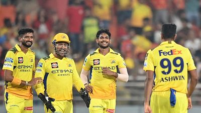 CSK rope in India's fastest T20 centurion in middle of IPL 2025 as injury replacement for wicketkeeper-batter Chennai Super Kings' Mahendra Singh Dhoni (2L) celebrates with his teammates in this frame
