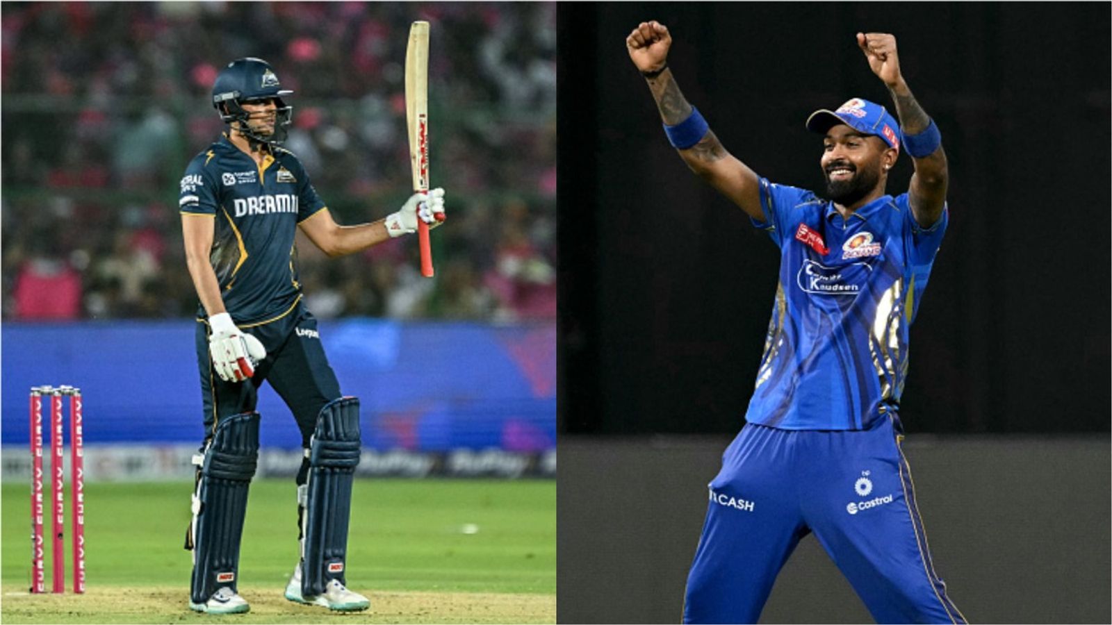 IPL 2025 MI vs GT Today Match Toss: Gujarat Titans invite Mumbai Indians to bat first in key clash, Know playing XIs of both teams GT captain Shubman Gill (L) and MI skipper Hardik Pandya in frame