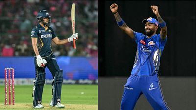 IPL 2025 MI vs GT Today Match Toss: Gujarat Titans invite Mumbai Indians to bat first in key clash, Know playing XIs of both teams GT captain Shubman Gill (L) and MI skipper Hardik Pandya in frame