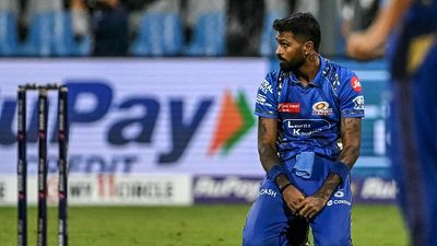BCCI slaps hefty fine on Hardik Pandya and Mumbai Indians' playing XI after three-wicket defeat against Gujarat Titans Mumbai Indians' captain Hardik Pandya reacts after his team's loss at the end of the Indian Premier League (IPL) Twenty20 cricket match between Mumbai Indians and Gujarat Titans