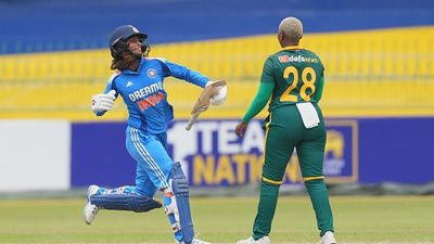 Rodrigues' 123, Deepti's all-round show help India set up Women's ODI Tri-series final with Sri Lanka after 23-run win over South Africa India's Jemimah Rodrigues (L) celebrates her century during fifth match of the Women's ODI Tri-series against South Africa
