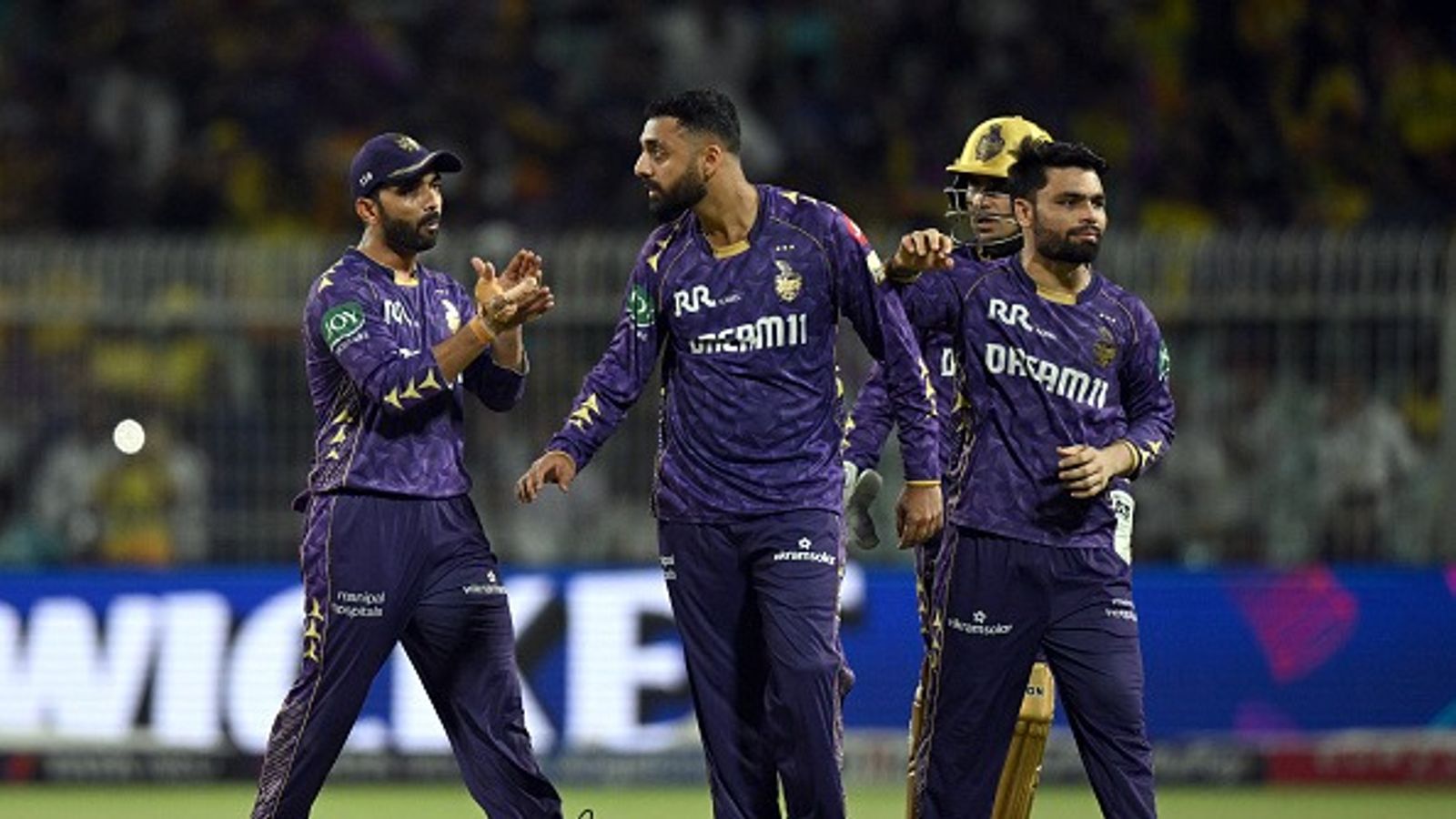 IPL 2025: BCCI slaps hefty fine on star spinner Varun Chakravarthy after CSK's two wicket win against KKR Varun Chakravarthy (2nd L) of Kolkata Knight Riders celebrates the wicket of Dewald Brevis of Chennai Super Kings with teammates during the 2025 IPL match between Kolkata Knight Riders and Chennai Super Kings